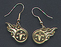Gold Flame Logo Earrings